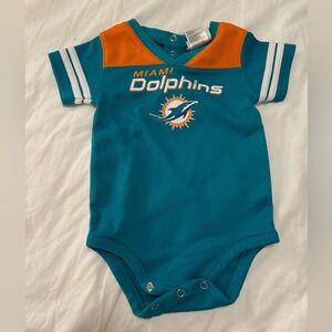 Miami Dolphins baby jersey onesie, 18 months